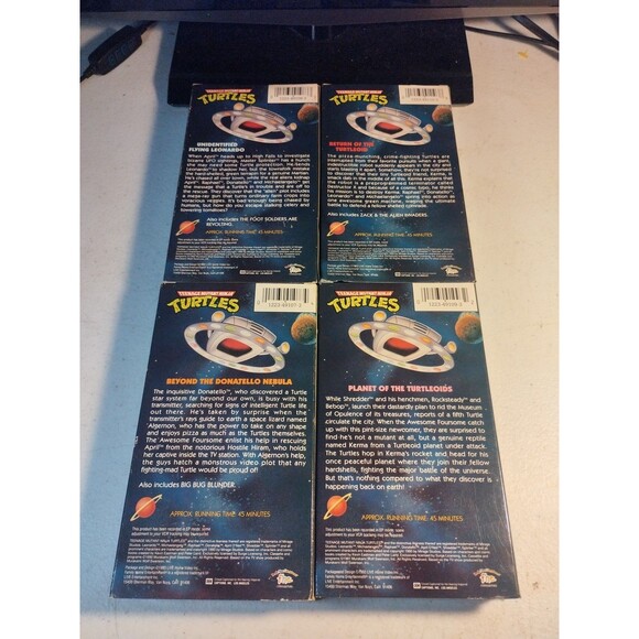 VTG 1993 Teenage Mutant Ninja Turtles TMNT "Out of This World!" VHS Set - RARE - Picture 2 of 7